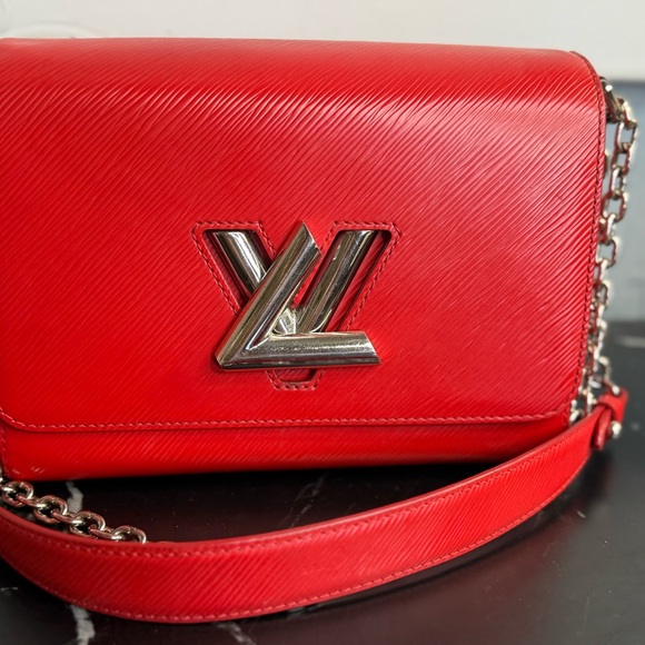 Louis Vuitton Handbags - Louis Vuitton Red Crossbody Bag with Silver Chain